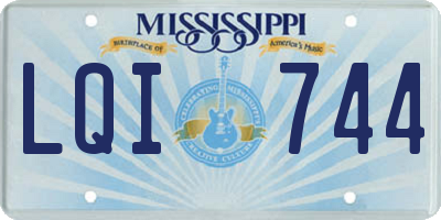 MS license plate LQI744