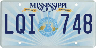 MS license plate LQI748