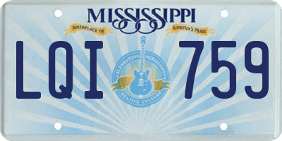 MS license plate LQI759