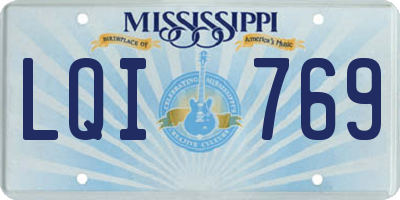 MS license plate LQI769