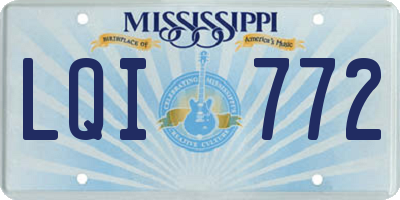MS license plate LQI772