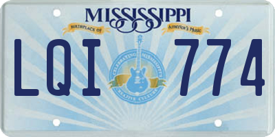 MS license plate LQI774