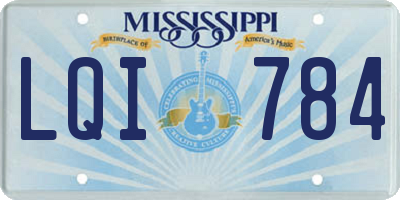 MS license plate LQI784