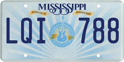 MS license plate LQI788