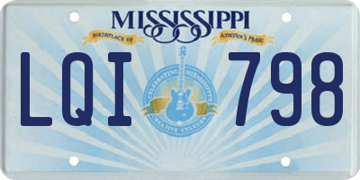 MS license plate LQI798