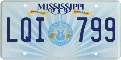MS license plate LQI799
