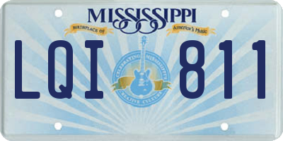 MS license plate LQI811