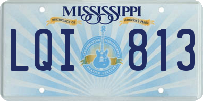 MS license plate LQI813