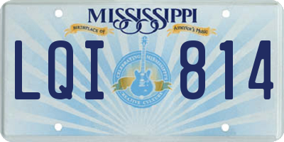 MS license plate LQI814