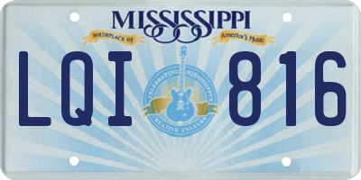 MS license plate LQI816