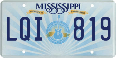 MS license plate LQI819