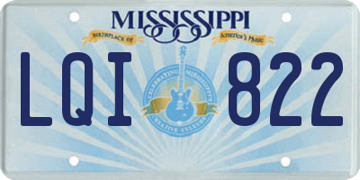 MS license plate LQI822
