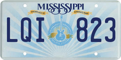MS license plate LQI823