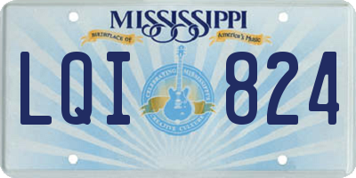 MS license plate LQI824