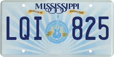 MS license plate LQI825