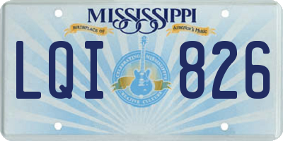 MS license plate LQI826