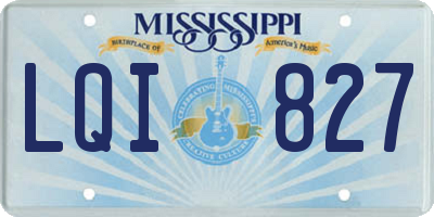 MS license plate LQI827