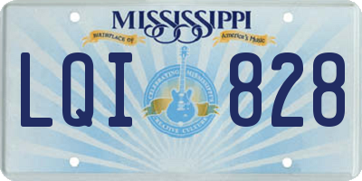 MS license plate LQI828