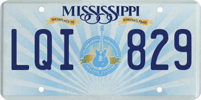 MS license plate LQI829