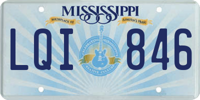 MS license plate LQI846