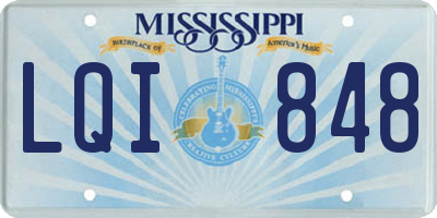 MS license plate LQI848