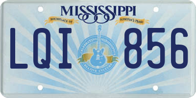 MS license plate LQI856