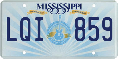 MS license plate LQI859