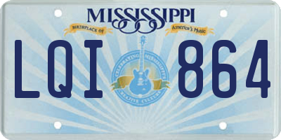MS license plate LQI864