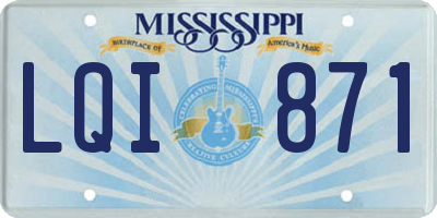 MS license plate LQI871
