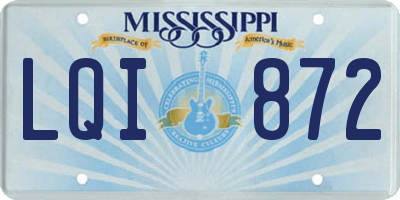 MS license plate LQI872