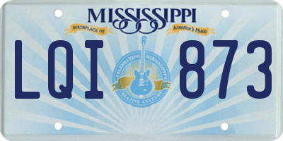 MS license plate LQI873