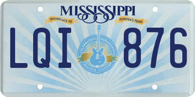 MS license plate LQI876