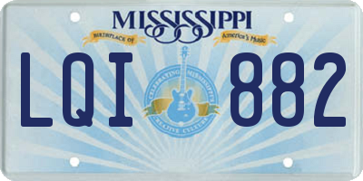MS license plate LQI882
