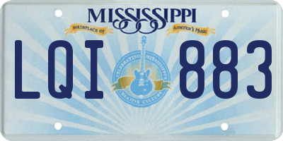 MS license plate LQI883