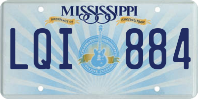 MS license plate LQI884