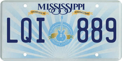 MS license plate LQI889