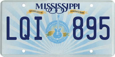 MS license plate LQI895