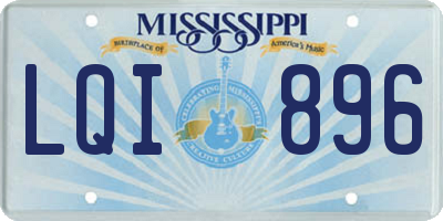 MS license plate LQI896