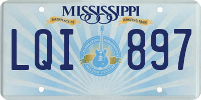 MS license plate LQI897