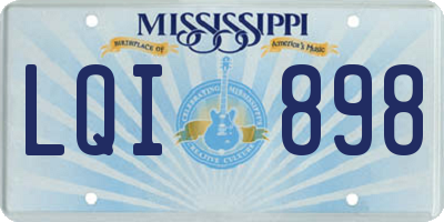 MS license plate LQI898