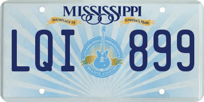 MS license plate LQI899