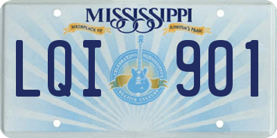 MS license plate LQI901