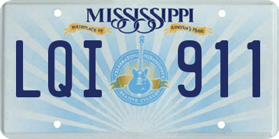 MS license plate LQI911