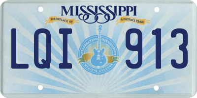 MS license plate LQI913