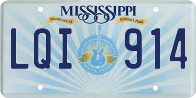 MS license plate LQI914