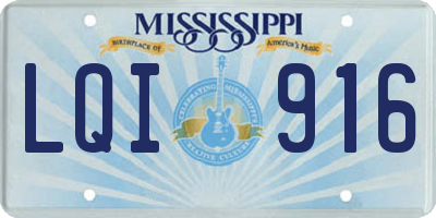 MS license plate LQI916
