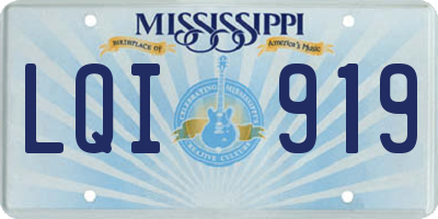 MS license plate LQI919