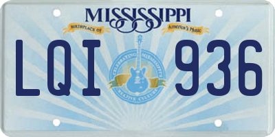 MS license plate LQI936