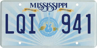 MS license plate LQI941