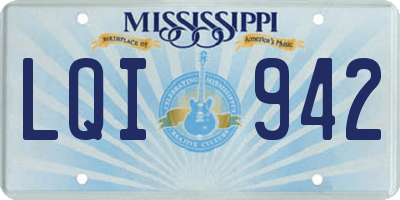 MS license plate LQI942